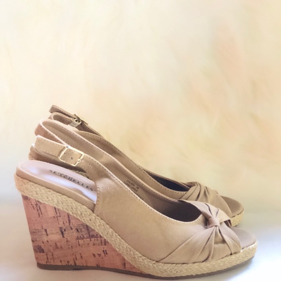 tan cork wedge sandals